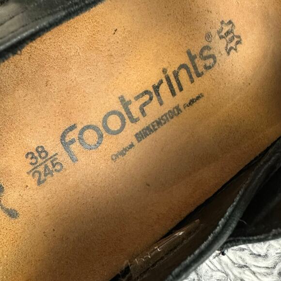 Footprints by Birkentock Pittsburgh Mary Jane Black Leather Shoes Women's 38 - Picture 6 of 7
